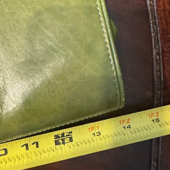 Large Olive Green Leather Bag - Picture 4 of 4